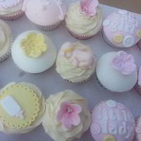 Baby shower cupcakes for a baby girl 