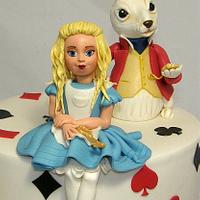 Vintage Alice in Wonderland Cake