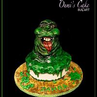 Ghostbuster Slimer Cake 