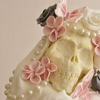 Skull wedding cake