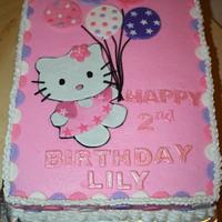 Hello Kitty 2nd Birthday Cake with smash cake