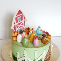 Happy chickens cake
