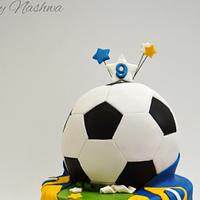 Soccer ball cake