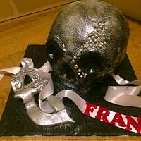 Glam Skull Halloween Birthday Cake 