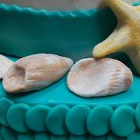 Mermaid theme cake