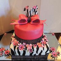 Sweet 16th Zebra Cake