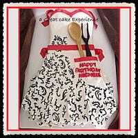 Damask Apron with Edible Cooking Utensils 