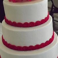 Elegant 4 tier buttercream wedding cake