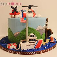 Coastguard retirement cake