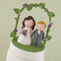 Flower Arch Wedding Cake