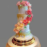 rose wedding cake 