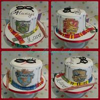 Hand painted Harry Potter themed cake