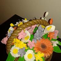 flower basket cake