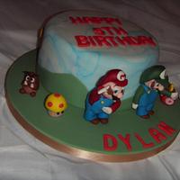 Super Mario Bros Birthday Cake