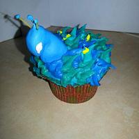 Peacock feather cupcakes 