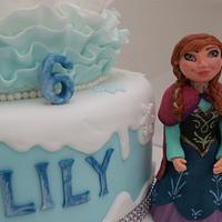 disney frozen, elsa, olaf ,anna birthday cake