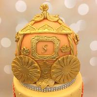 Indian princess carriage cake