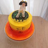 karate girl cake