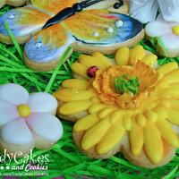 Painted butterfly cookie