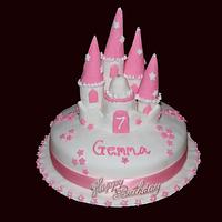 Girl's castle cake.