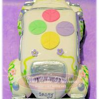 Hippie VW Lovebug Cake Topper
