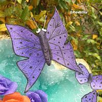 Wafer paper Butterfly & flowera