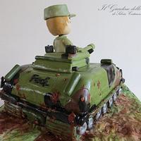 A tank cake for Fedi