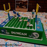 Are you ready for some football! Football Field Cake