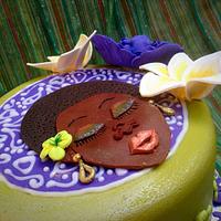 Afrocentric cake for a lady