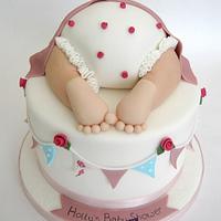 Baby Rump Baby Shower Cake - Girl Theme