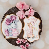 Adorable Royal Icing Baby Animal Cookies with Dimension 🦒🐮👶