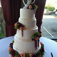 Simple, yet elegant wedding cake