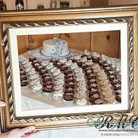 Vintage Brooch Wedding Cake & Cupcakes