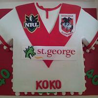 St George Rugby Fan Jersey Cake