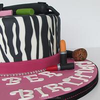 Zebra print Make-Up Cake