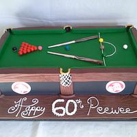 Snooker Table Cake