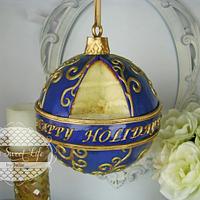 Happy Holidays Scroll Hanging Ornament Cake