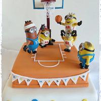 Minions Basketball Team cake