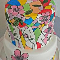 Stained Glass themed cake