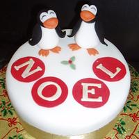 Cute Penguin Christmas Cake