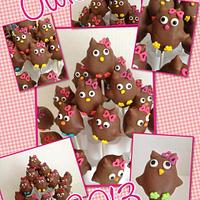 Owl cake pops