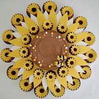 Sunflower in Chocolate Ganache