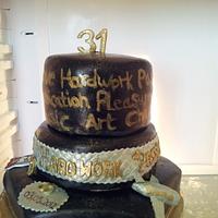 DJ engagement cake