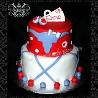 Cheerleader Themed Birthday Cake