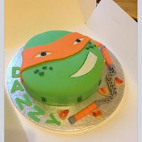 Michaelangelo turtle cake