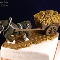 Shire horse and cart