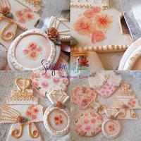 Hand Painted Wedding Cookie Toppers
