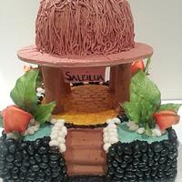 tropical Hut Cake