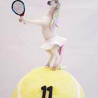 Unicorn and tennis