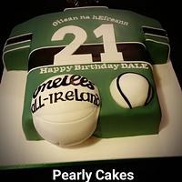 Irish Football & Jersey 21st Birthday Cake